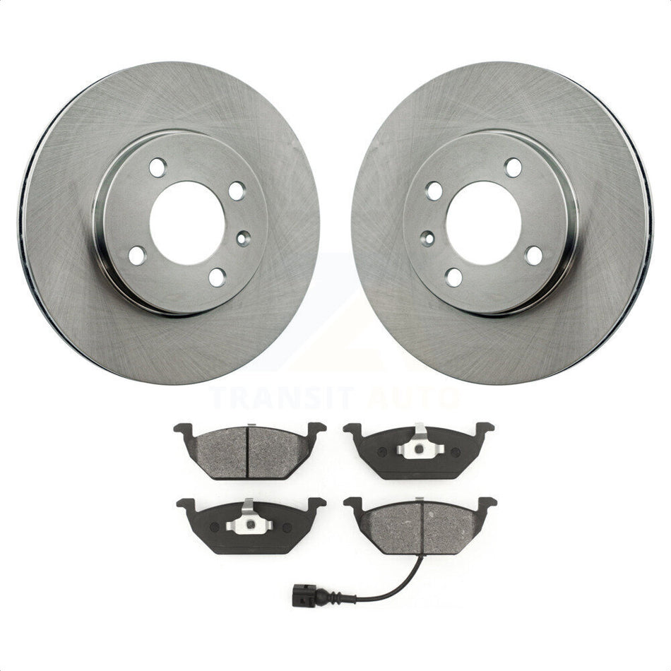 Front Disc Brake Rotors And Semi-Metallic Pads Kit For 1999 Volkswagen Jetta 1.9L Old Body Style K8S-100673 by Transit Auto