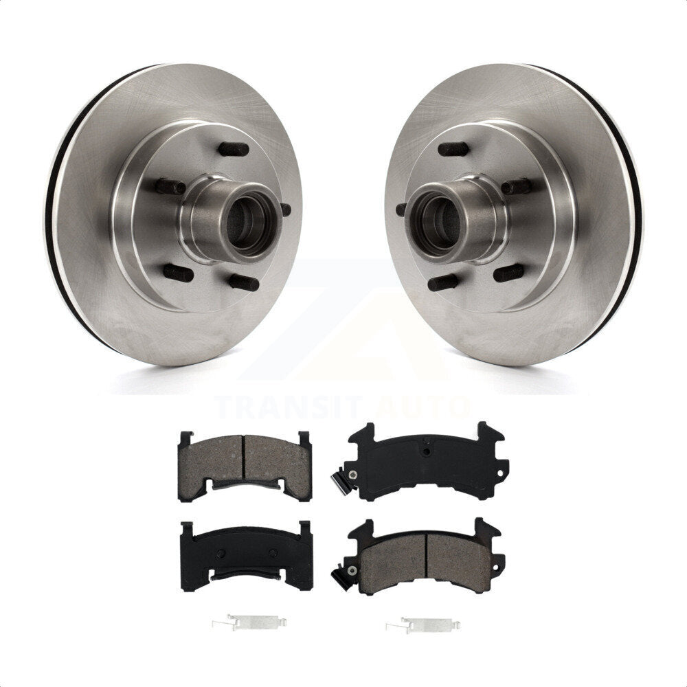 Front Disc Brake Rotors Hub Assembly And Semi-Metallic Pads Kit For Chevrolet S10 GMC Sonoma Blazer Jimmy Isuzu Hombre S15 K8S-100687 by Transit Auto