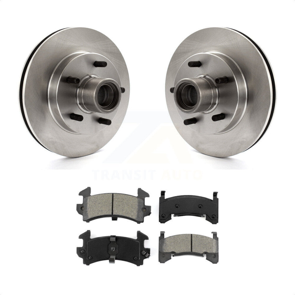 Front Disc Brake Rotors Hub Assembly And Semi-Metallic Pads Kit For 2003-2003 Chevrolet S10 GMC Sonoma RWD K8S-100689 by Transit Auto