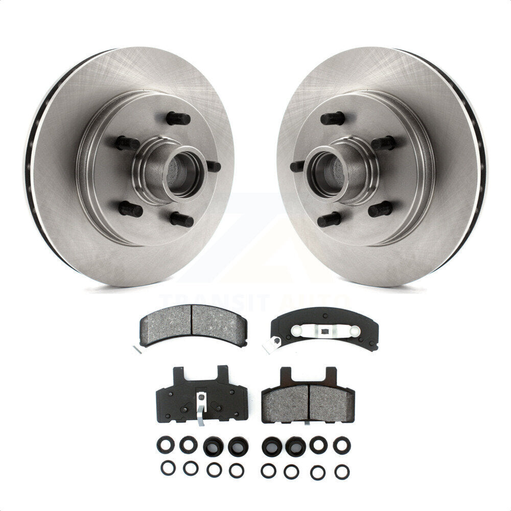 Front Disc Brake Rotors Hub Assembly And Semi-Metallic Pads Kit For C1500 Chevrolet GMC Suburban K8S-100744 by Transit Auto