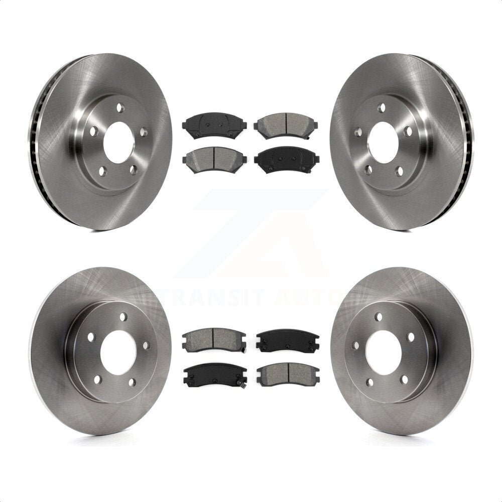 Front Rear Disc Brake Rotors And Semi-Metallic Pads Kit For Cadillac DeVille Buick Park Avenue Eldorado Oldsmobile Aurora Riviera Seville K8S-100751 by Transit Auto