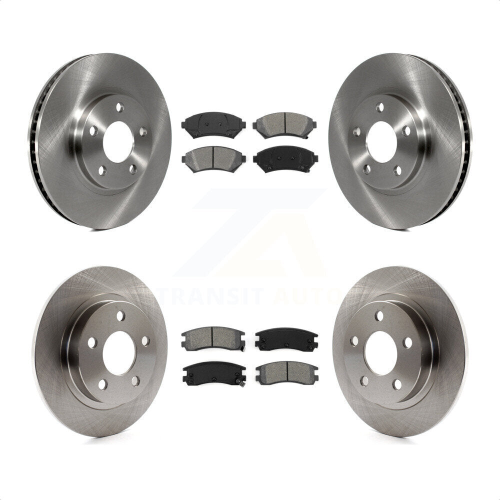 Front Rear Disc Brake Rotors And Semi-Metallic Pads Kit For Buick LeSabre Park Avenue Pontiac Bonneville Oldsmobile Aurora Cadillac Eldorado K8S-100753 by Transit Auto