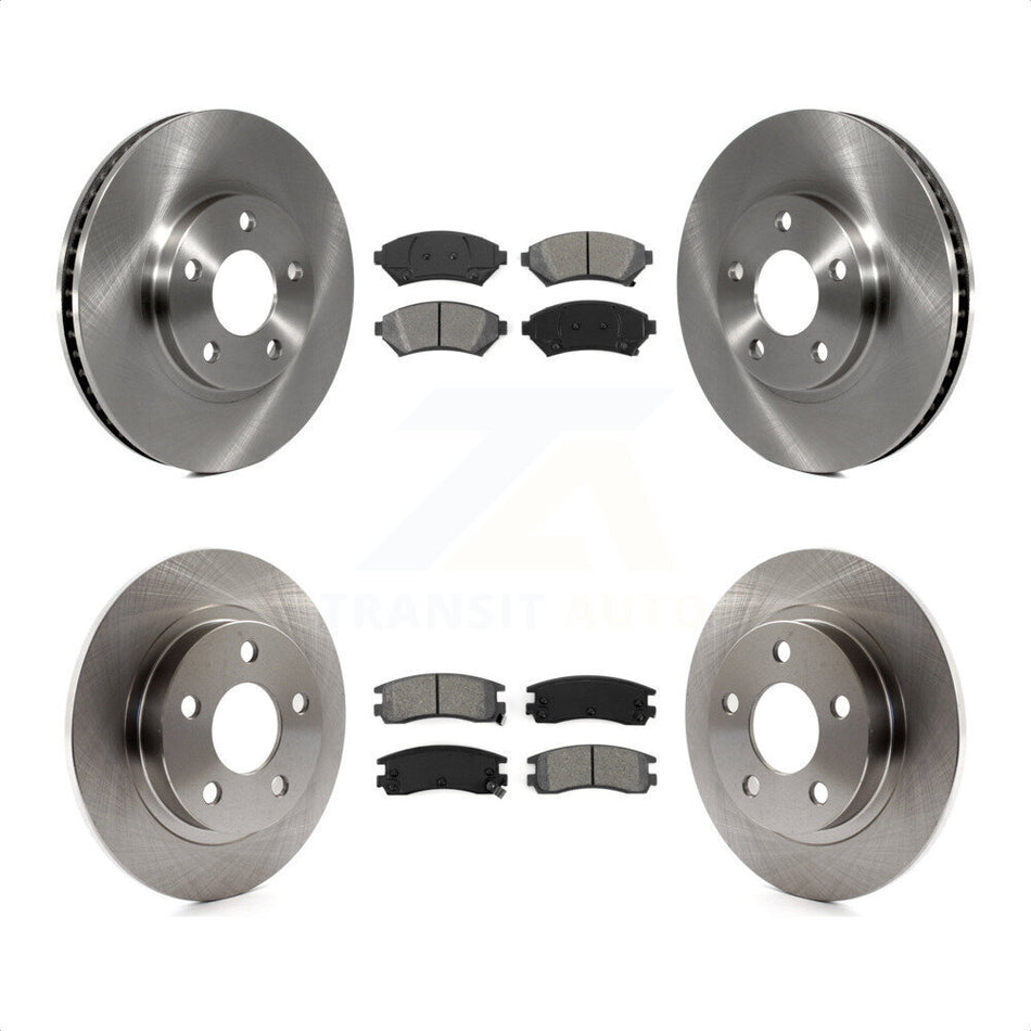 Front Rear Disc Brake Rotors And Semi-Metallic Pads Kit For Buick LeSabre Park Avenue Pontiac Bonneville Oldsmobile Aurora Cadillac Eldorado K8S-100753 by Transit Auto