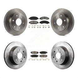 Front Rear Disc Brake Rotors And Semi-Metallic Pads Kit For 2007 GMC Sierra 1500 rear brakes K8S-100756