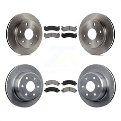 Front Rear Disc Brake Rotors And Semi-Metallic Pads Kit For Chevrolet Tahoe GMC Suburban 1500 Yukon Avalanche XL Cadillac Escalade Express Savana K8S-100765