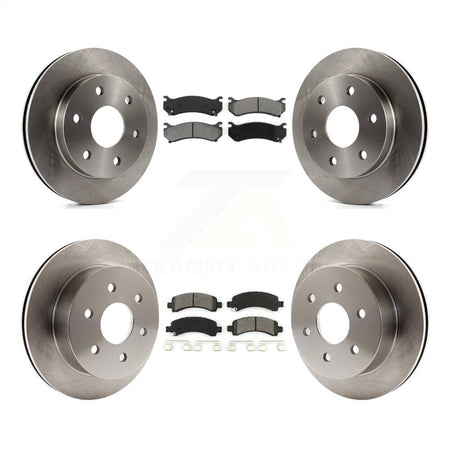 Front Rear Disc Brake Rotors And Semi-Metallic Pads Kit For 2003-2005 Chevrolet Express 2500 GMC Savana K8S-100766 by Transit Auto