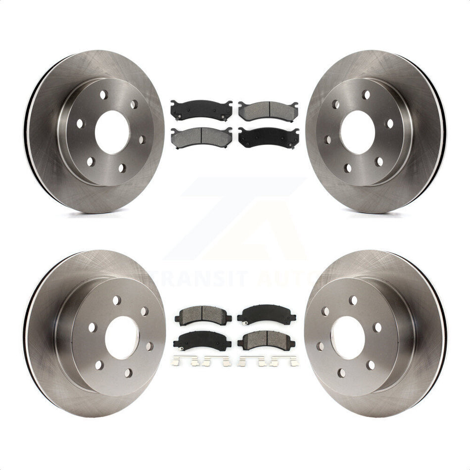 Front Rear Disc Brake Rotors And Semi-Metallic Pads Kit For 2003-2005 Chevrolet Express 2500 GMC Savana K8S-100766 by Transit Auto