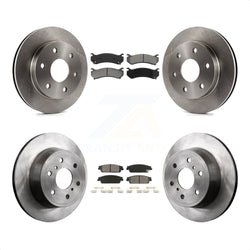 Front Rear Disc Brake Rotors And Semi-Metallic Pads Kit For 2007 Chevrolet Silverado 1500 rear brakes K8S-100767