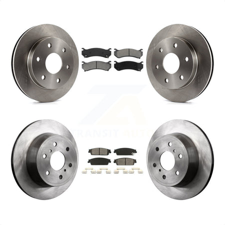 Front Rear Disc Brake Rotors And Semi-Metallic Pads Kit For 2007 Chevrolet Silverado 1500 rear brakes K8S-100767 by Transit Auto