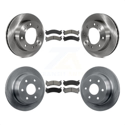 Front Rear Disc Brake Rotors And Semi-Metallic Pads Kit For 2003-2003 Chevrolet Silverado 2500 HD Suburban GMC Sierra K8S-100768