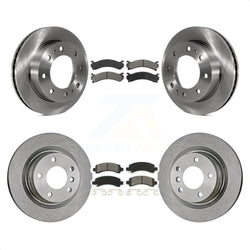 Front Rear Disc Brake Rotors And Semi-Metallic Pads Kit For Chevrolet Express 2500 GMC Savana K8S-100770