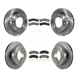 Front Rear Disc Brake Rotors And Semi-Metallic Pads Kit For Chevrolet Express 2500 GMC Savana K8S-100774