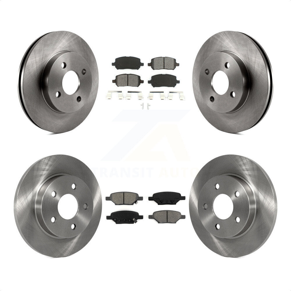 Front Rear Disc Brake Rotors And Semi-Metallic Pads Kit For Pontiac G5 Pursuit K8S-100787 by Transit Auto