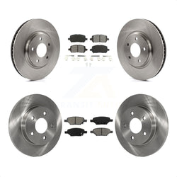 Front Rear Disc Brake Rotors And Semi-Metallic Pads Kit For 2010 Pontiac G5 With Brakes K8S-100790
