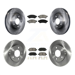 Front Rear Disc Brake Rotors And Semi-Metallic Pads Kit For Pontiac Grand Prix Buick LaCrosse Allure K8S-100792