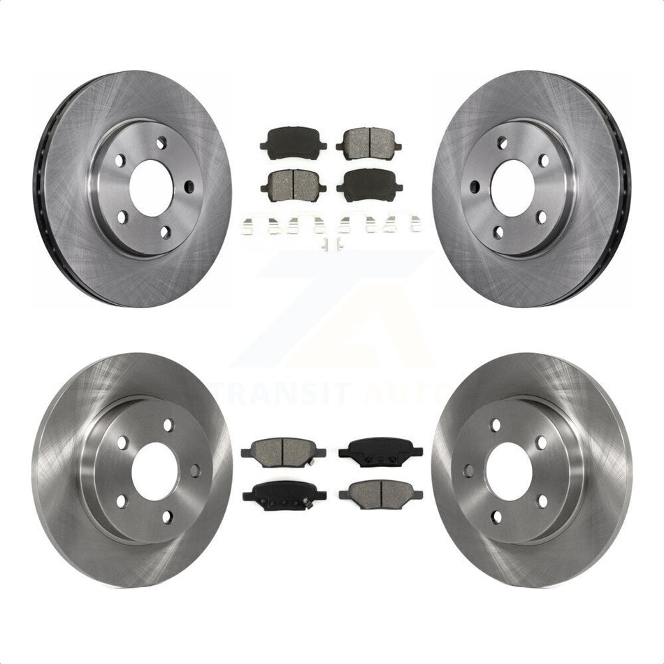 Front Rear Disc Brake Rotors And Semi-Metallic Pads Kit For Chevrolet Malibu Pontiac G6 With 276mm Diameter Rotor K8S-100794 by Transit Auto