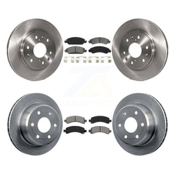 Front Rear Disc Brake Rotors And Semi-Metallic Pads Kit For 2009-2014 Chevrolet Express 1500 GMC Savana K8S-100801
