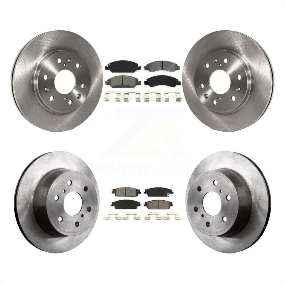 Front Rear Disc Brake Rotors And Semi-Metallic Pads Kit For Chevrolet Silverado 1500 GMC Sierra Tahoe Suburban Yukon Cadillac XL Avalanche Escalade ESV EXT K8S-100802 by Transit Auto