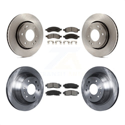 Front Rear Disc Brake Rotors And Semi-Metallic Pads Kit For Chevrolet Trailblazer GMC Envoy Buick Rainier Isuzu Ascender K8S-100808