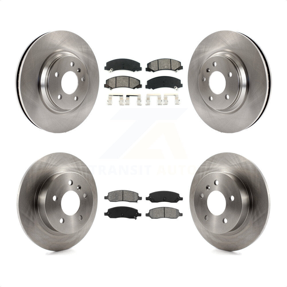 Front Rear Disc Brake Rotors And Semi-Metallic Pads Kit For 2006-2011 Buick Lucerne Cadillac DTS K8S-100812 by Transit Auto