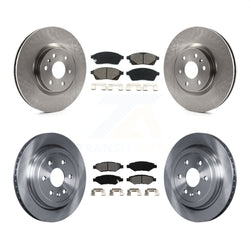 Front Rear Disc Brake Rotors And Semi-Metallic Pads Kit For Cadillac SRX Saab 9-4X K8S-100836