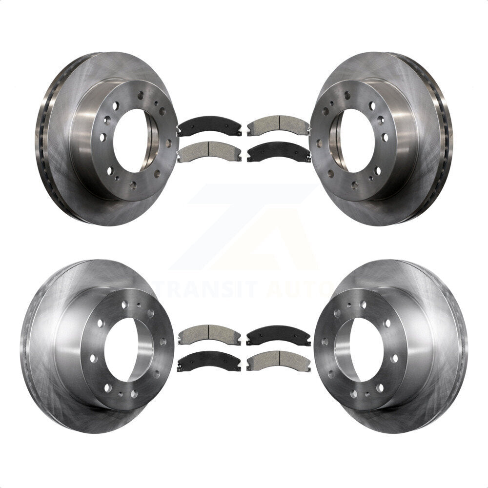 Front Rear Disc Brake Rotors And Semi-Metallic Pads Kit For Chevrolet Silverado 2500 HD GMC Sierra 3500 Suburban K8S-100843 by Transit Auto