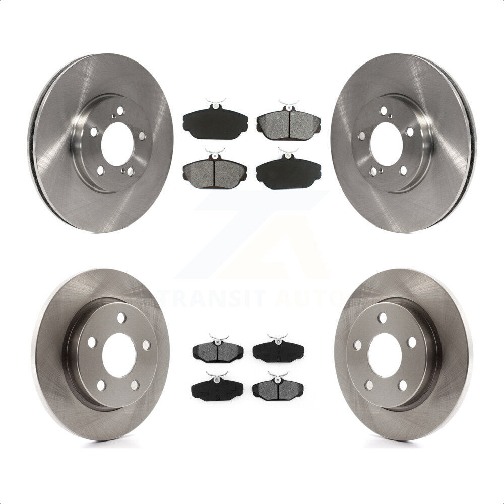 Front Rear Disc Brake Rotors And Semi-Metallic Pads Kit For 2001-2002 Ford Taurus rear brakes With Police or Taxi Package K8S-100868 by Transit Auto