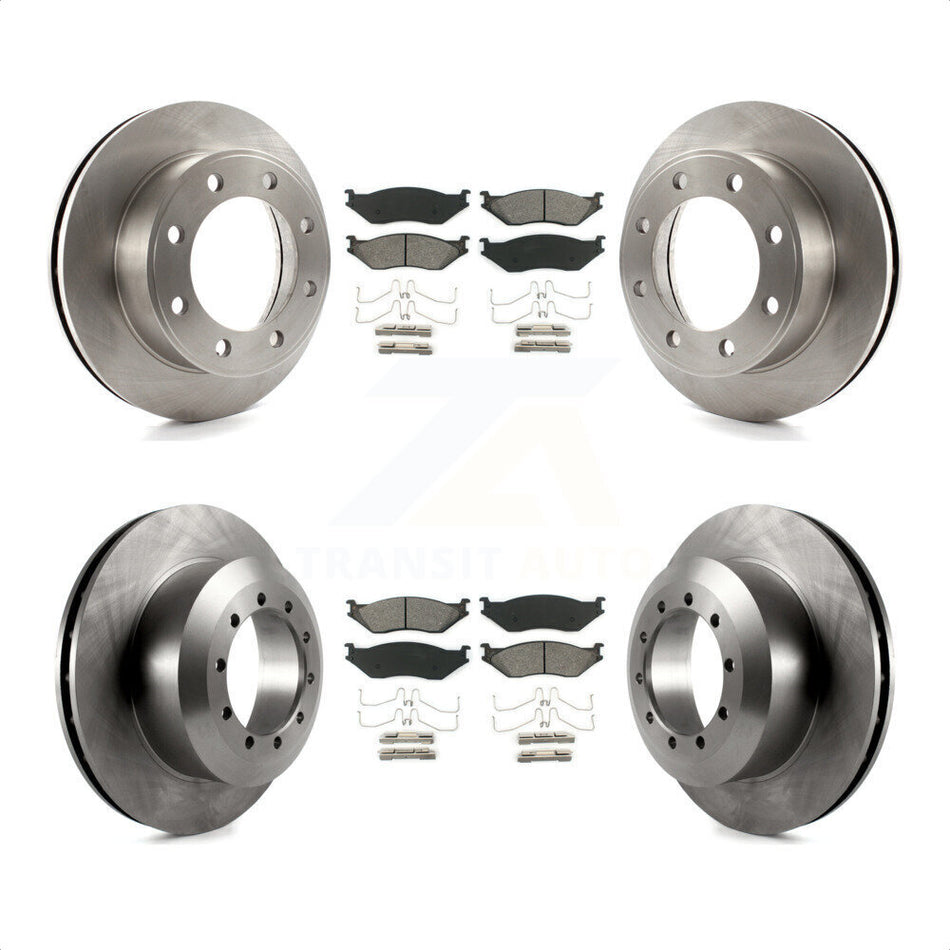 Front Rear Disc Brake Rotors And Semi-Metallic Pads Kit For Ford F-450 Super Duty F-550 K8S-100871 by Transit Auto