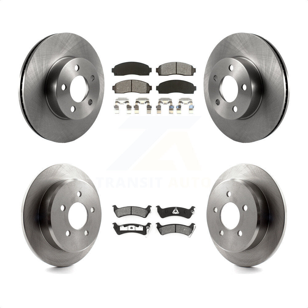 Front Rear Disc Brake Rotors And Semi-Metallic Pads Kit For Ford Explorer Sport Trac 4WD K8S-100879 by Transit Auto