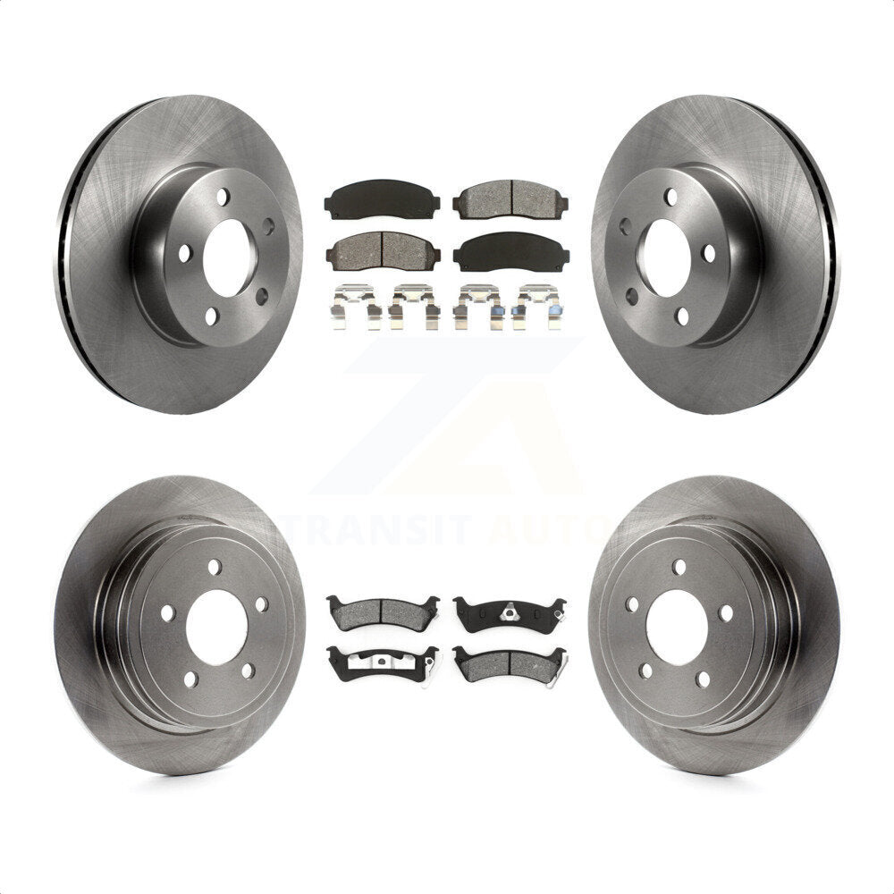 Front Rear Disc Brake Rotors And Semi-Metallic Pads Kit For Ford Explorer Sport Trac 4WD K8S-100881 by Transit Auto