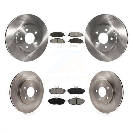 Front Rear Disc Brake Rotors And Semi-Metallic Pads Kit For 2009 Ford Mustang Bullitt K8S-100884 by Transit Auto