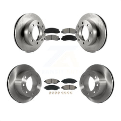 Front Rear Disc Brake Rotors And Semi-Metallic Pads Kit For Ford F-250 Super Duty F-350 K8S-100894