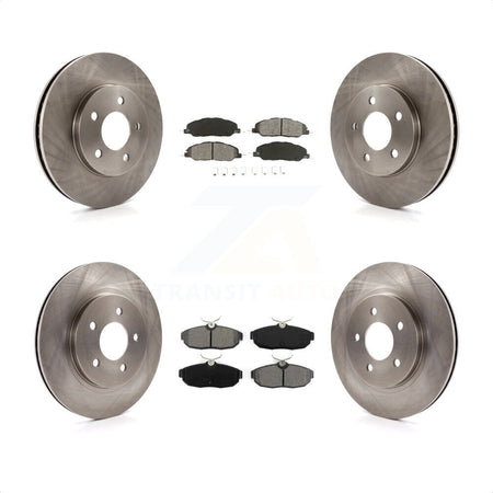 Front Rear Disc Brake Rotors And Semi-Metallic Pads Kit For 2005-2010 Ford Mustang Base K8S-100904 by Transit Auto