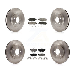 Front Rear Disc Brake Rotors And Semi-Metallic Pads Kit For Ford Mustang K8S-100906