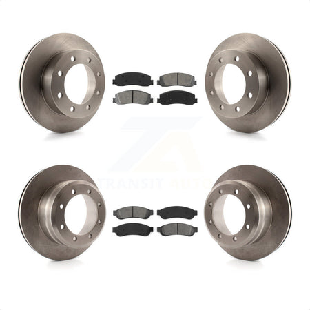 Front Rear Disc Brake Rotors And Semi-Metallic Pads Kit For Ford F-350 Super Duty F-450 K8S-100909 by Transit Auto