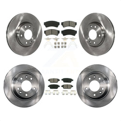 Front Rear Disc Brake Rotors And Semi-Metallic Pads Kit For Ford Fusion Mazda 6 Lincoln MKZ Mercury Milan Zephyr K8S-100912