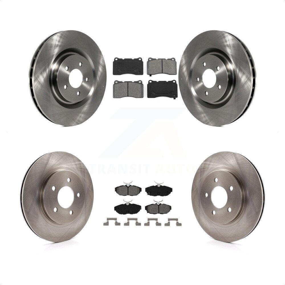 Front Rear Disc Brake Rotors And Semi-Metallic Pads Kit For Ford Mustang K8S-100915 by Transit Auto