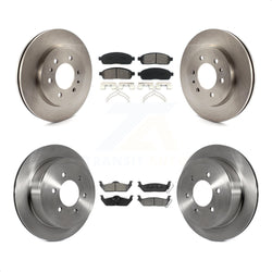 Front Rear Disc Brake Rotors And Semi-Metallic Pads Kit For 2009 Ford F-150 With 6 Lug Wheels K8S-100926