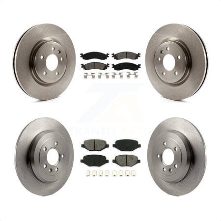 Front Rear Disc Brake Rotors And Semi-Metallic Pads Kit For 2010-2012 Ford Taurus SHO K8S-100927 by Transit Auto