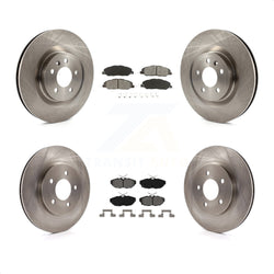 Front Rear Disc Brake Rotors And Semi-Metallic Pads Kit For Ford Mustang K8S-100934