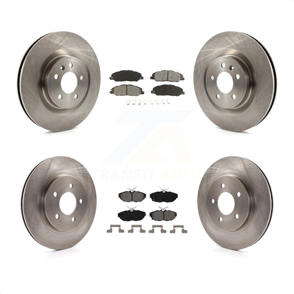 Front Rear Disc Brake Rotors And Semi-Metallic Pads Kit For Ford Mustang K8S-100934 by Transit Auto