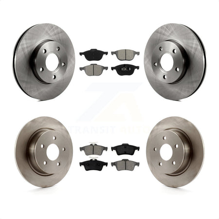 Front Rear Disc Brake Rotors And Semi-Metallic Pads Kit For Ford C-Max K8S-100936 by Transit Auto