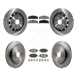 Front Rear Disc Brake Rotors And Semi-Metallic Pads Kit For Ford Explorer Taurus Flex Police Interceptor Sedan Lincoln MKS Special Service K8S-100939