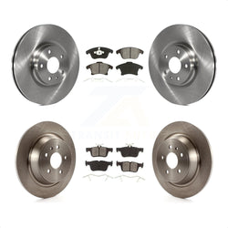 Front Rear Disc Brake Rotors And Semi-Metallic Pads Kit For Ford Fusion Lincoln MKZ K8S-100941
