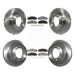 Front Rear Disc Brake Rotors And Semi-Metallic Pads Kit For Ford F-250 Super Duty F-350 4WD K8S-100943