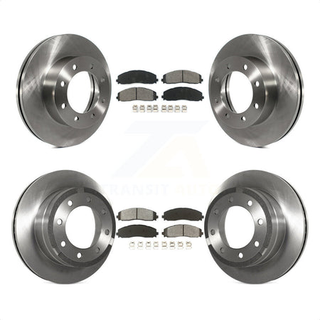 Front Rear Disc Brake Rotors And Semi-Metallic Pads Kit For Ford F-250 Super Duty F-350 4WD K8S-100943 by Transit Auto