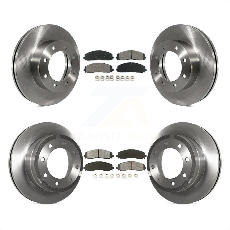 Front Rear Disc Brake Rotors And Semi-Metallic Pads Kit For Ford F-250 Super Duty F-350 4WD K8S-100943 by Transit Auto