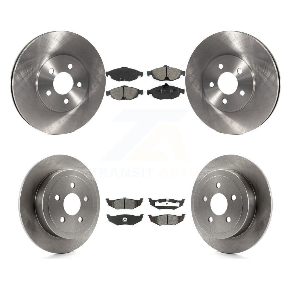 Front Rear Disc Brake Rotors And Semi-Metallic Pads Kit For Chrysler Sebring Dodge Stratus K8S-100953 by Transit Auto