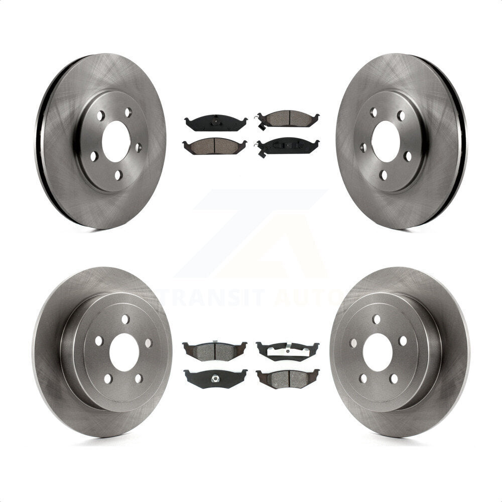 Front Rear Disc Brake Rotors And Semi-Metallic Pads Kit For Chrysler Sebring Dodge Stratus Cirrus Plymouth Breeze K8S-100955 by Transit Auto