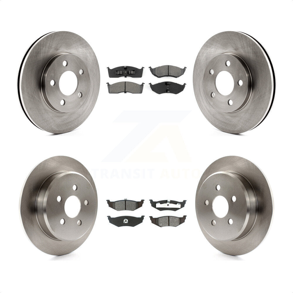 Front Rear Disc Brake Rotors And Semi-Metallic Pads Kit For Neon Dodge Plymouth Chrysler K8S-100961 by Transit Auto